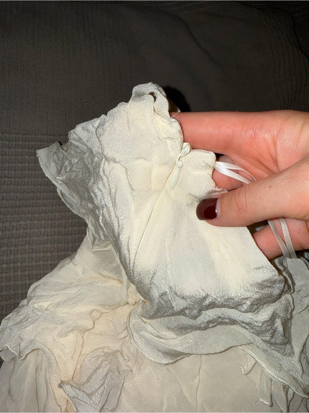 Zara Ivory Halter Ruffle Mini Dress - Picture 7 of 10